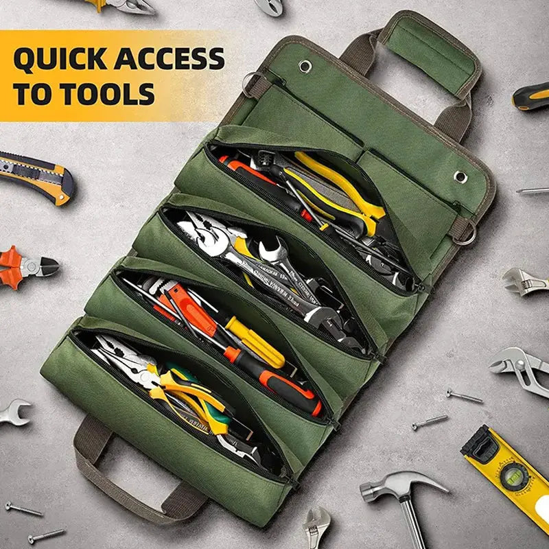 Heavy-Duty Roll-Up Tool Bag – Portable & Durable